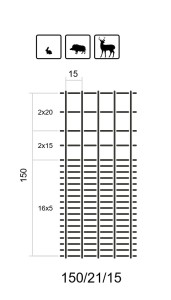 Siatka Leśna L 150/21/15 + SKOBLE