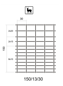 Siatka Leśna L 150/13/30 + SKOBLE