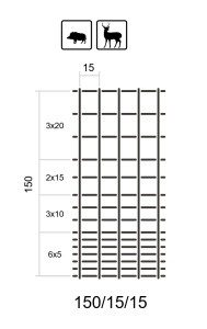Siatka Leśna L 150/15/15  + SKOBLE