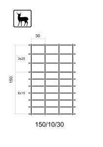 Siatka  Leśna 150/10/30 L 100 mb  + SKOBLE 