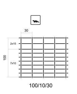 Siatka Leśna L 100/10/30 + SKOBLE