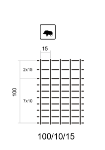 Siatka Leśna L 100/10/15 + SKOBLE