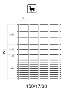 Siatka Leśna L 150/17/30 + SKOBLE