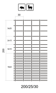 Siatka Leśna L 200/25/30 + SKOBLE