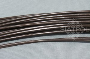 Drut ocynkowany powlekany PCV fi 2,0 mm + kolor brąz ral8017